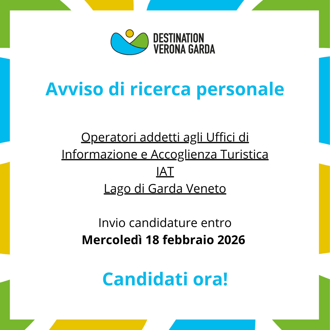 Avviso di ricerca personale_Addetti agli Uffici di Informazione e Accoglienza Turistica IAT - Lago di Garda Veneto