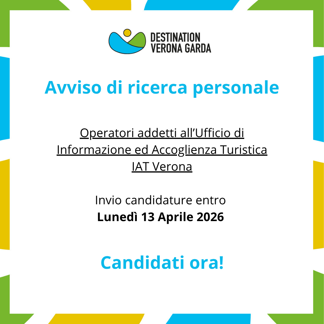 Avviso di ricerca personale_Addetti Ufficio di Informazione e Accoglienza Turistica IAT Verona